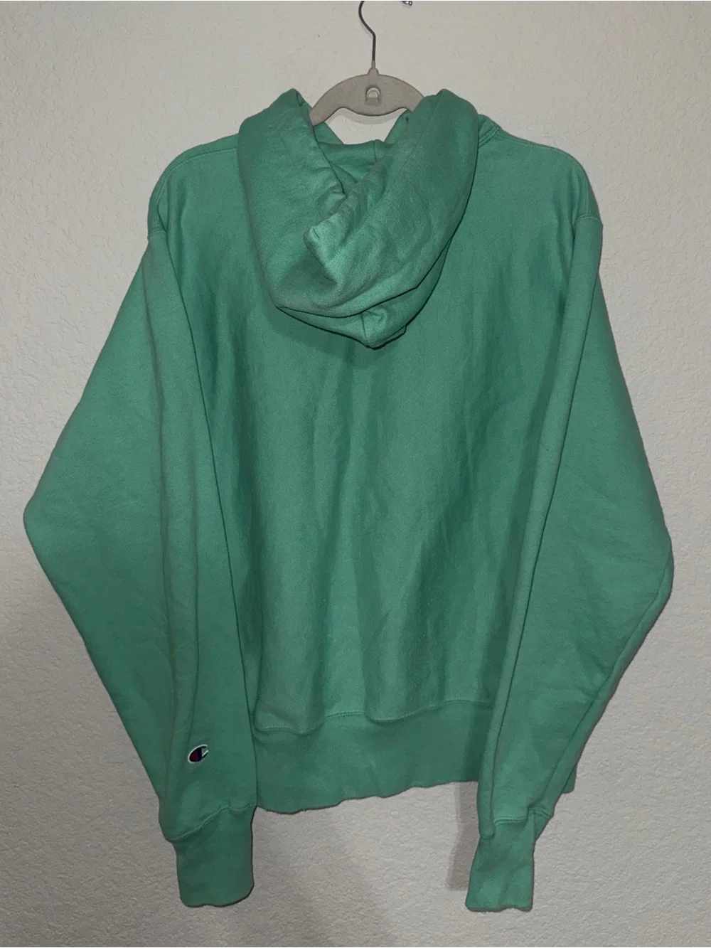 Champion Reverse Weave Blank Heavyweight Pullover Hoodie Mint Green Size M